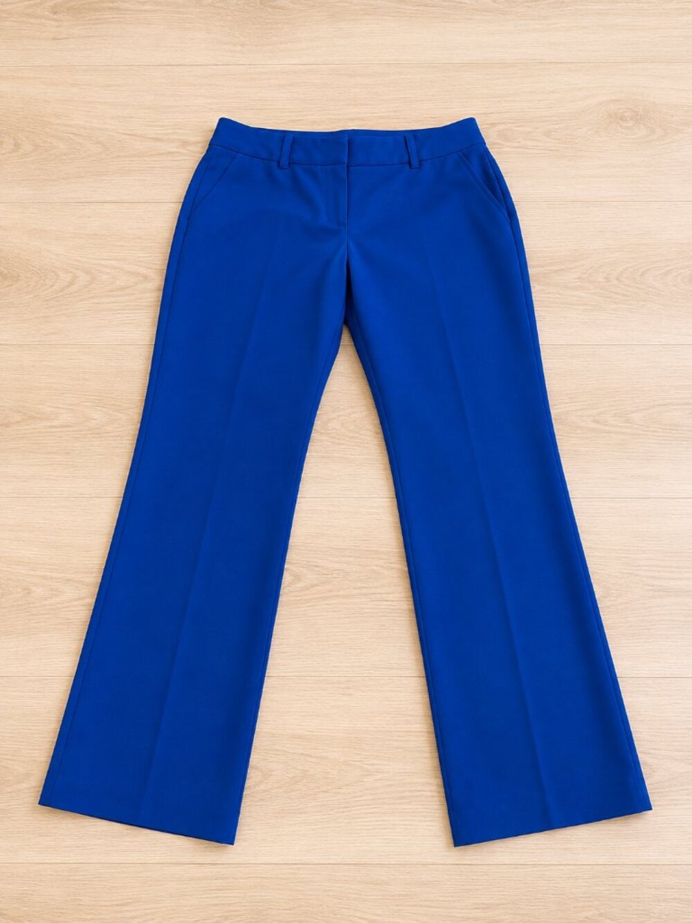 Express Editor Women's Royal Blue Dress Pants Size 6R Mid Rise Straight Leg Care